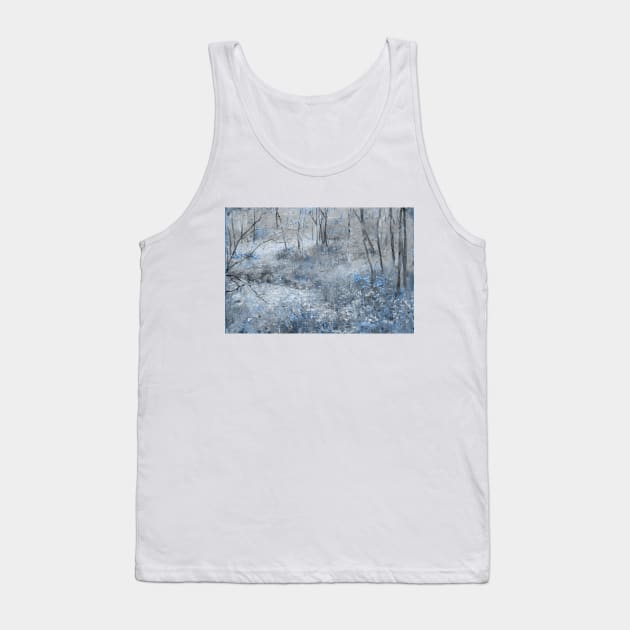 Painting of a Faerie Forest with Blue Flowers Tank Top by DoomDismay